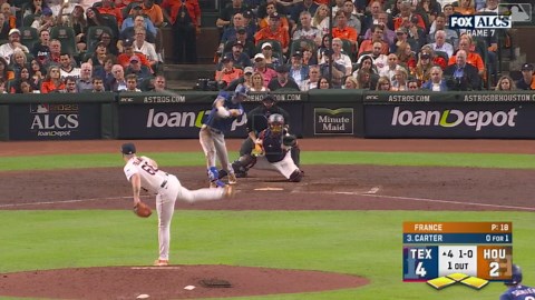 Evan Carter's two-run double