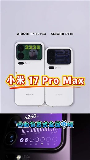小米（MI）小米 17 Pro Max妙享背屏 第五代骁龙8至尊版 7500mAh金沙江电池 白色12GB+512GB 5G手机 国家补贴
