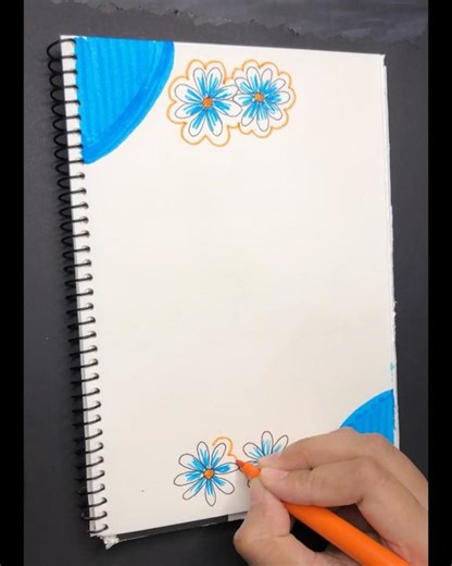 Blue Theme frontpage border design ideas for project #art #artandcraft #ytshorts #shorts