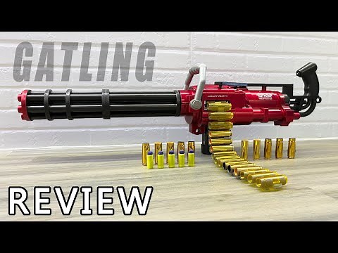 Shell Ejecting Belt Fed Nerf Gatling Blaster