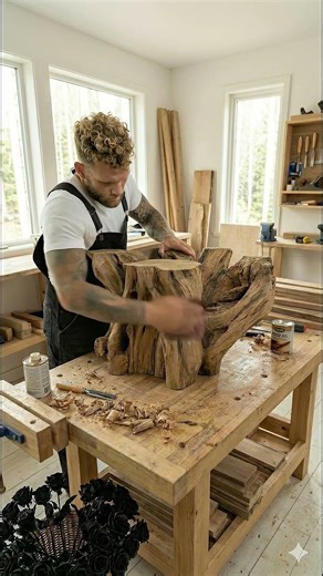 Magical Glowing Black Rose Coffee Table | Luxury Home Decor