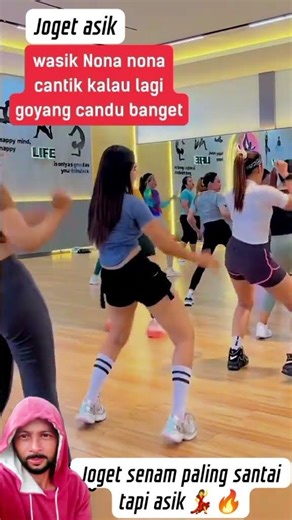 Nona nona cantik kalau joget senam pasti asik banget ga bosan liatnya #shorts #dance #hiburan