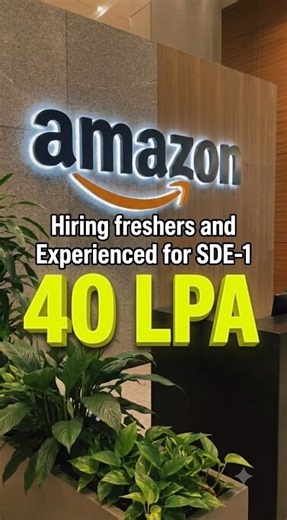 Great opportunity for freshers, Amazon hiring For Software Developement Engineer #jobsearch #job