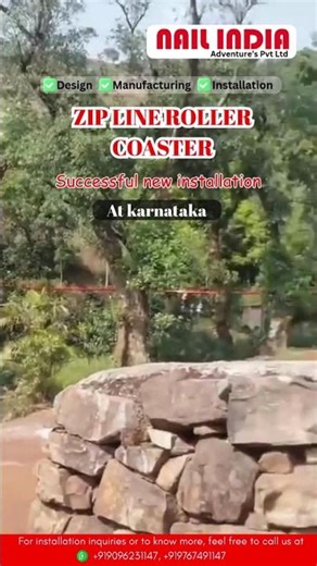 ZIP LINE ROLLER COASTER NEW INSTALATION AT KARANATAKA