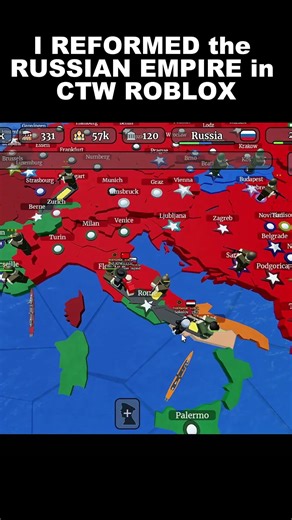 REFORMING the RUSSIAN EMPIRE in ROBLOX CTW #russia #conquertheworld #roblox #hoi4 #history