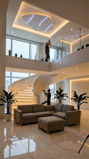 Galaxy Ceiling Luxury Villa | Futuristic Dream Home Interior 🌌✨