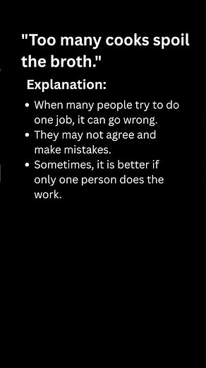 Learn English through Proverb | Too many cooks spoil the broth. | #saeedenglish #11