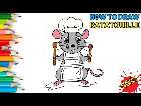 How to Draw Ratatouille Easy | Cartoon Character Drawing Tutorial for Beginners