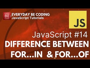 Difference between For in loop and For of loop in JavaScript - #14 @Everyday-Be-Coding