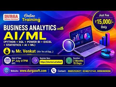 BUSINESS ANALYTICS with AI/ML Online Training @ DURGASOFT