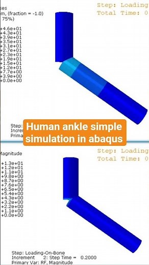 Human ankle simple simulation by #abaqus #abaqustutorial #engineering #finiteelementmethod