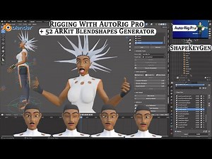 Advanced Rigging & ARKit Blendshape Creation in Blender with Auto-Rig Pro and ShapeKeyGen Pro