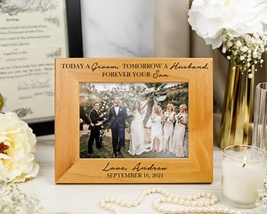 Parents of the Groom Wedding Picture Frame Personalized Today a Groom Tomorrow a Husband Forever Your Son Mother of the Groom Gift From Son - Etsy