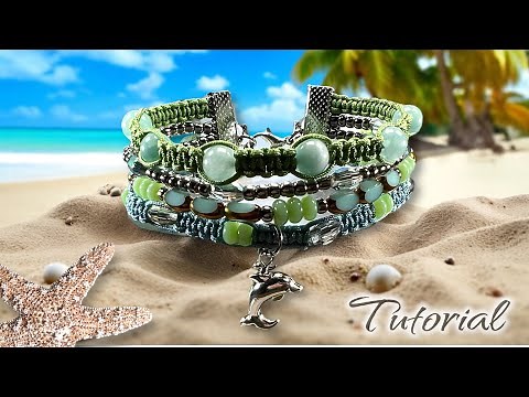 DIY Boho Beach Bracelet | Macrame & Bead Multi-Strand Tutorial with Aventurine & Glass Beads