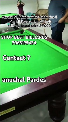 Wiraka M1 mini snooker table size 5 by 10 All accessories price 80,000 All india delivery brand