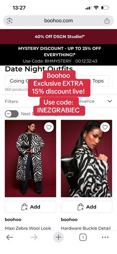 AD boohoo Extra 15% discount! Use code: INEZGRABIEC Link below to storefront: https://lcshop.co/qGptkx @boohoo #boohoo #fashion #fyp #valentinesday