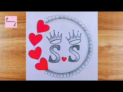 How to draw a S❤️ S letter circle drawing||easy pencil sketch for beginners drawing|| letter art
