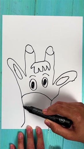 #أوليفياز_لاب #أعمال_يدوية_للأطفال #KidsCraftsرسمة زرافة من اليد 🦒✋✨