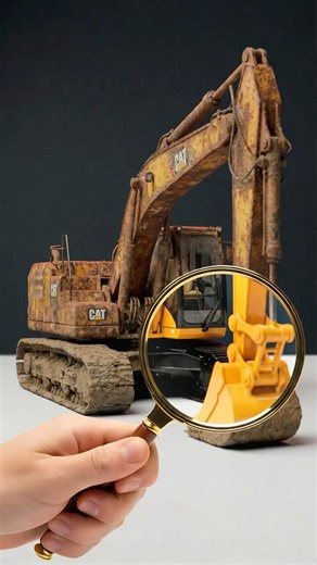 Abandoned Rusty Excavator restored in 40 seconds