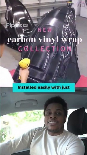 VVIVID Epoxy High Gloss Black Carbon Vinyl Automotive Wrap Film DIY Easy to Install No Mess