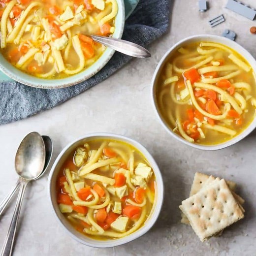 Chicken Noodle Soup for Kids- no onions & no green stuff - Mom's Dinner