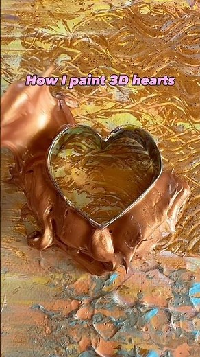 How I paint 3D hearts into my art 💕 #heartart #3dpainting #texturedart #mixedmediaart #acrylicart
