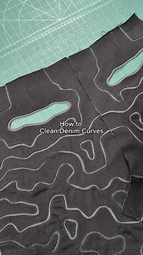 DULSE * on Instagram: "how to sew clean denim curved edges (can be done with any other fabrics)"