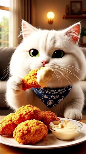 Cat ASMR Eating Favourite Dishe #asmr #cute #shorts #mukbang #cat