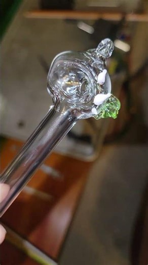 3rd attempt to make a heady glass spoon pipe, beginner glass blower artist flameworking gtt scorpion