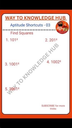 Aptitude Shortcuts 03