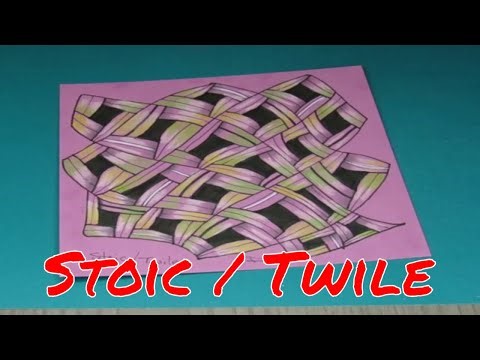 Drawing the Stoic / Twile tangle pattern. the one with two names