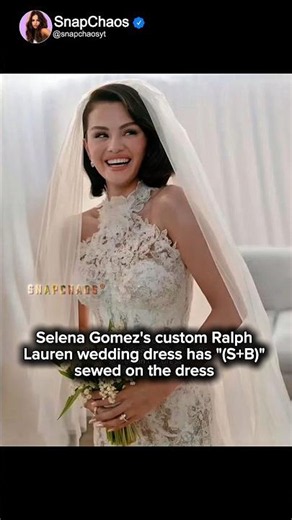 Selena's Wedding Dress Hid This Sweet Detail #selenagomez #bennyblanco #wedding #shorts #viral
