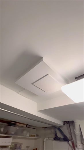 BEFORE AND AFTER, Access Panel on ceiling🏠#viral #painting #home #homedecor #shorts #travel #work