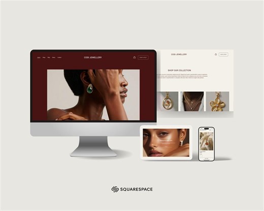 Modern Squarespace Website Template for Online Stores 7.1 Minimalist Design - Etsy