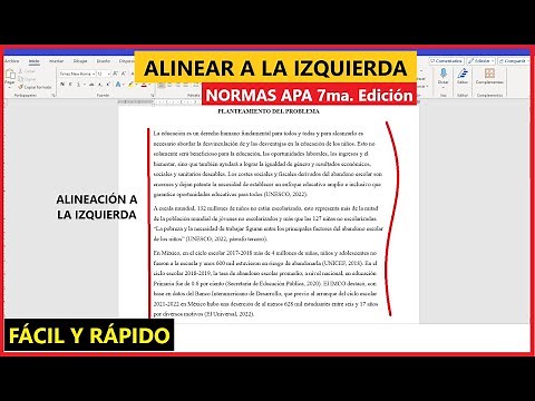 ✔👨‍🏫Cómo ALINEAR a la IZQUIERDA un TEXTO según NORMAS APA 7ma. (SÉPTIMA EDICIÓN)