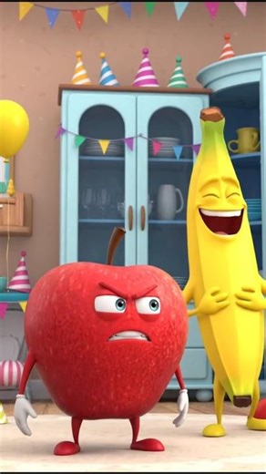 Banana Popped ALL of Apple's Balloons! 🎈😡 #Shorts #quirky crunch