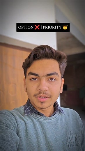 Shiva Sonii | Priority n option m frk hora hai 💢 . . . . Option Back up plan Self improvement Love Relationship Truth | Instagram