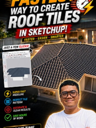 This might be the fastest way to draw roof tiles in SketchUp! 🤯🏠⚡ No more repetitive modeling. Just a smarter workflow that saves hours of work. 👇 Would you use this on your next project? #SketchUp #Architecture #RoofDesign #SketchUpTips #3DModeling #free #plugin #DesignWorkflow #SketchUpPro #ConstructionDesign