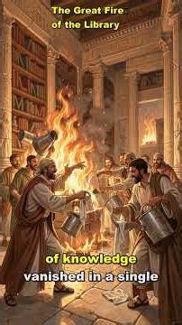 The Lost Library of Alexandria 📚 | The Great Fire Explained #shorts #history