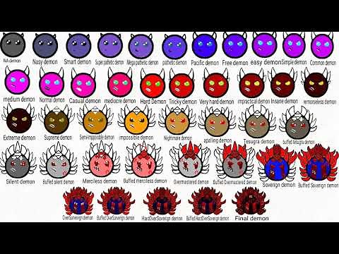 GD all difficulty faces part 2 (The demons)