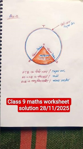 Class 9 maths worksheet solution 28/11/2025 || doe class 9 mission maths worksheet solution 2025-26