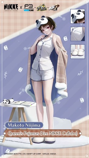 Costume Introduction - Makoto Niijima - Queen's Pajamas (Ver. NIKKE Collabo)