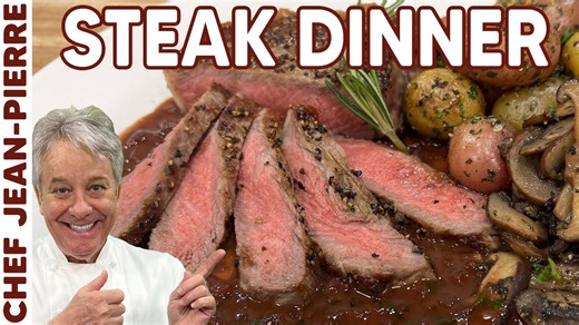 Chef Jean-Pierre’s Classic Steak with Red Wine Pan Sauce