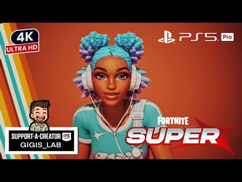 FORTNITE SYNTHWAVE Skin Showcase PS5 PRO Gameplay Review 4K HDR