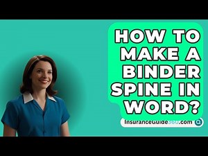 How To Make A Binder Spine In WORD? - InsuranceGuide360.com