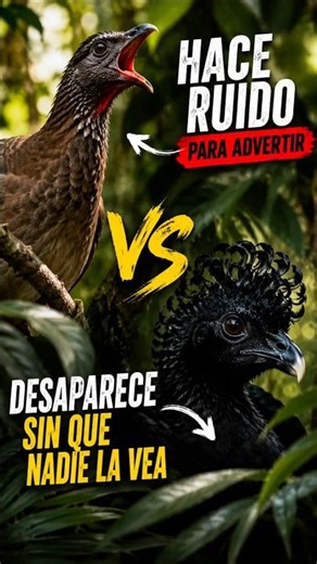 Chachalaca vs. Crax rubra: two opposing survival strategies #Amazon #animals