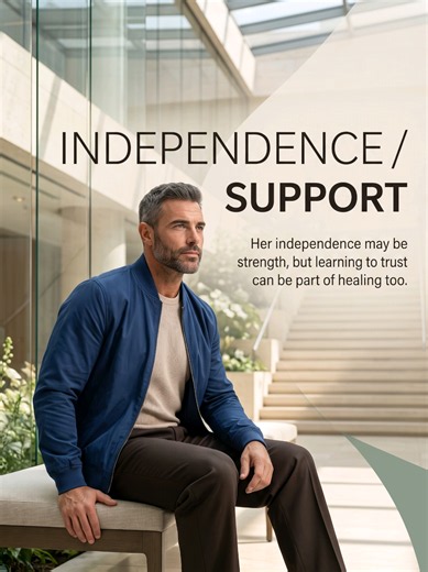 Her Independence May Be Strength Bht Learning To Trust Can Be Part Of Healing Too.. #selfrespect #healingjourney #strongwomen #emotionalconnection #healthyrelationships