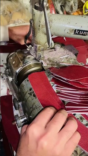 Leather Edge Refining on Skiving Machine