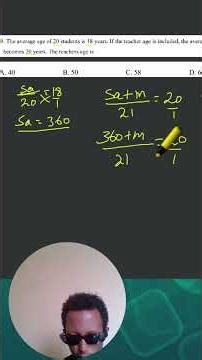 Grade 12 Aptitude Exam Answer Mostly asked question Average of age #gebetaacademy #maths #mathtutor