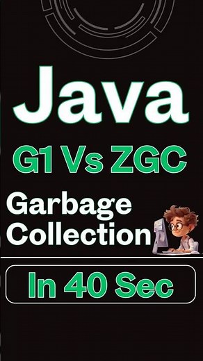 G1 vs ZGC Garbage Collection Explained in 40 Sec 💥 #garbagecollection #shorts #javaprogramming
